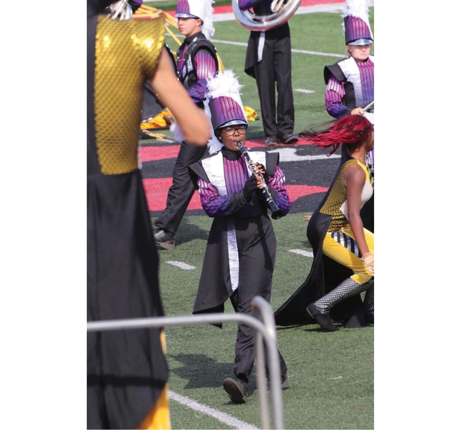 “Performing at my last marching band competition. We left as grand champions.” — A’Nyah Jones, Male