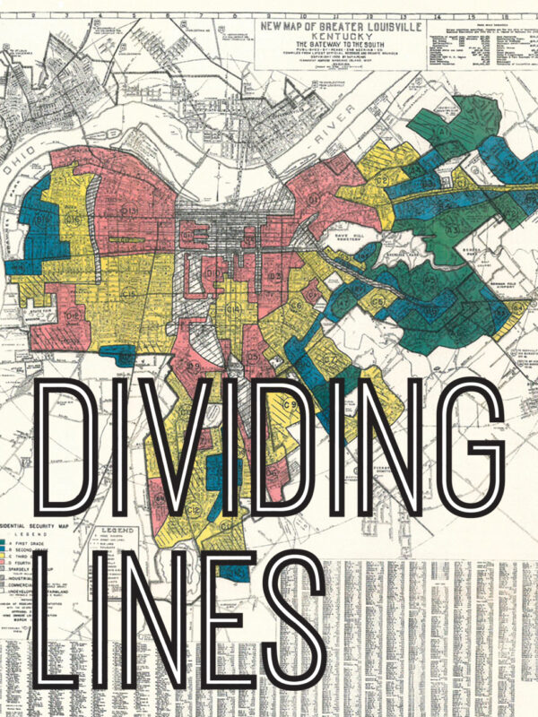 A map of redlining in Louisville.