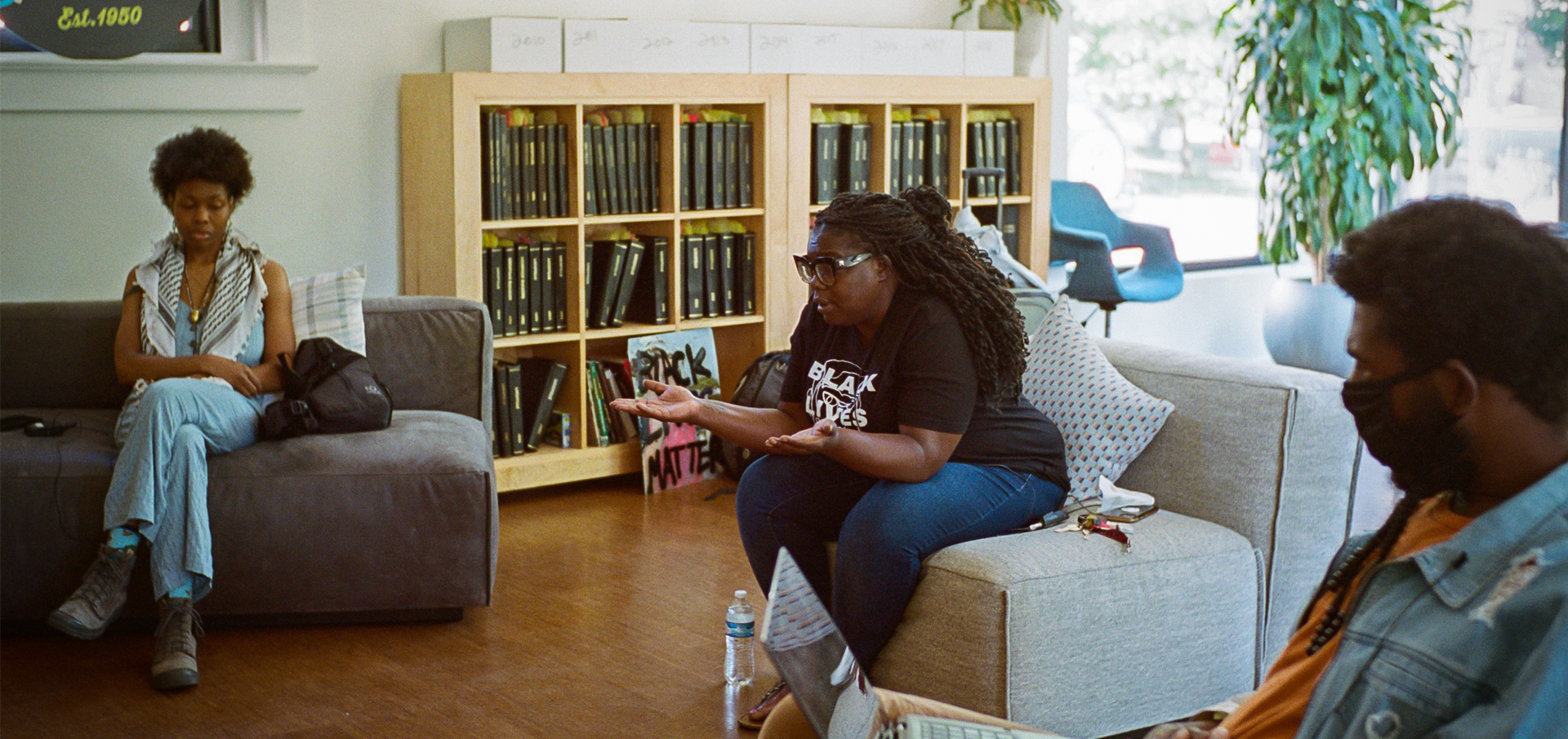 Brianna Harlan, Hannah Drake and Jecorey Arthur at Louisville Magazine's office