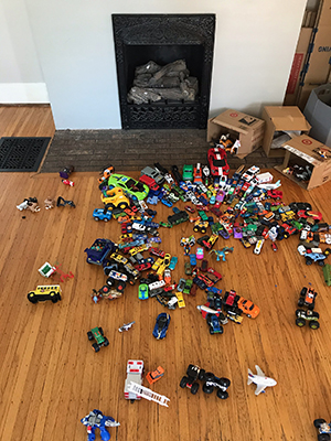 A mess of toys.