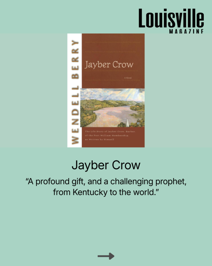 Jayber Crow book recommendation slide